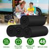 4 Rolls Black Garbage Bags 5.3 Gallons Unscented Disposable Trash Bags Portable Leak Resistant Trash Can Liners for Bathroom Office Kitchen Bedroom Ca