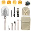 Military Folding Shovel Multifunctional Survival Emergency Spade Tactical Multi Tool For Outdoor Camping Hiking Backpacking w/ Compass