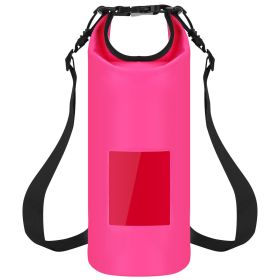 Floating Waterproof Dry Bag Floating Dry Sacks with Observable Window 20L Roll Top Lightweight Dry Storage Bag for Kayaking Rafting Boating Swimming C (Option: 20L_Pink)