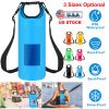Floating Waterproof Dry Bag Floating Dry Sacks with Observable Window 20L Roll Top Lightweight Dry Storage Bag for Kayaking Rafting Boating Swimming C