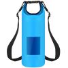 Floating Waterproof Dry Bag Floating Dry Sacks with Observable Window 10L Roll Top Lightweight Dry Storage Bag for Kayaking Rafting Boating Swimming C