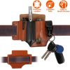 Multi-tool Sheath for Belt Leather EDC Pocket Organizer for Men EDC Leather Pouch Flashlight Sheath